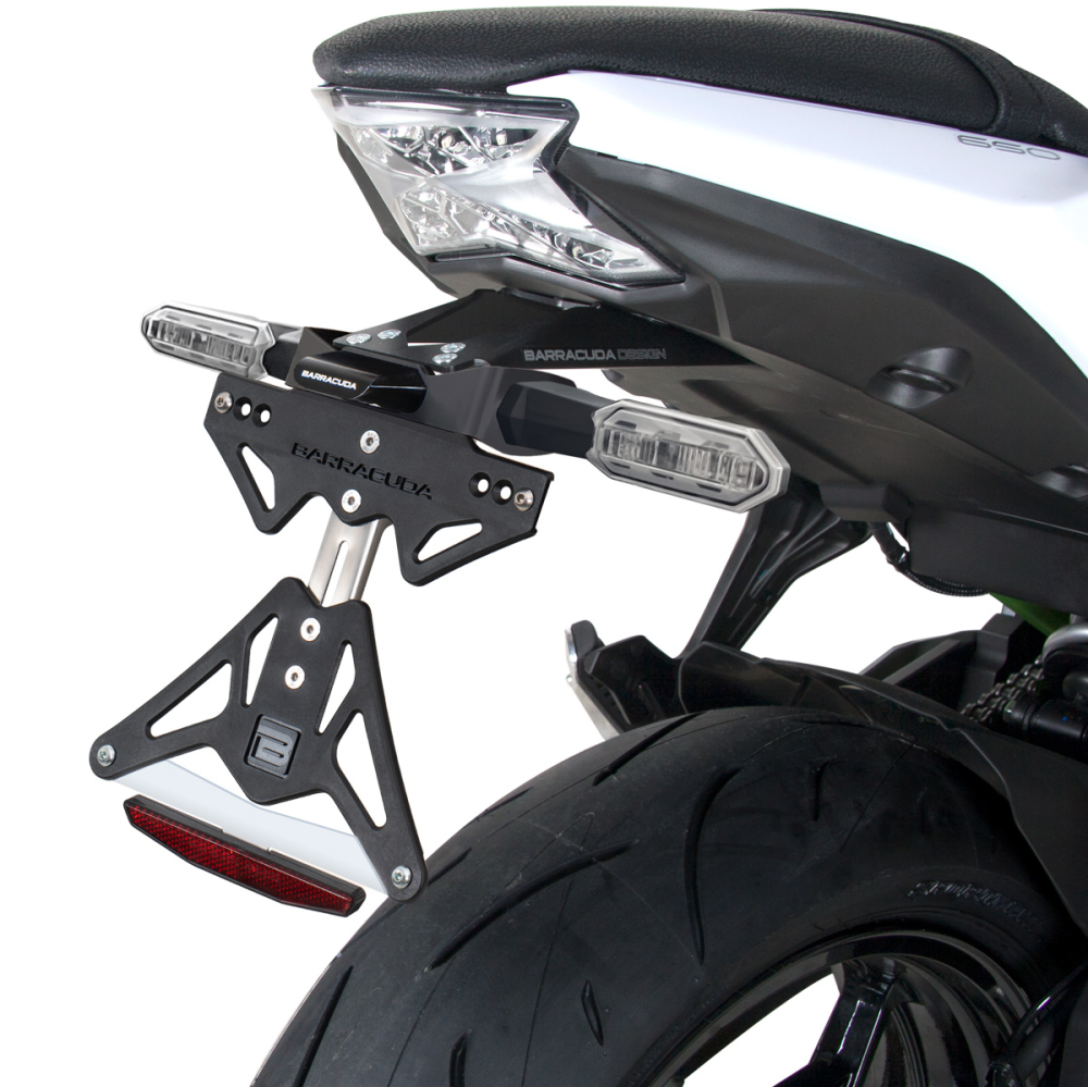 SUPPORT DE PLAQUE KAWASAKI Z650 POUR CLIGNOTANTS D'ORIGINES